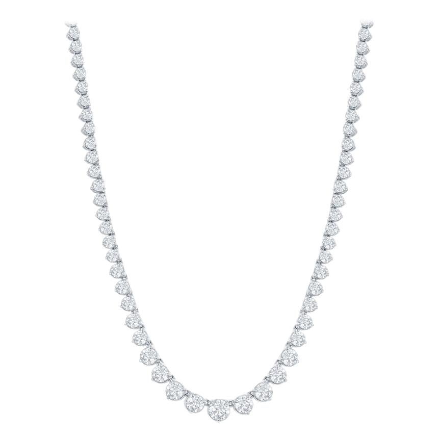 Bezel Solitaire Diamond Necklace 0.20ct - nature shiny